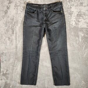 Ring Of Fire Jeans Men's‎  36X29 (Tag 36X30) Slim Straight Black Zipper